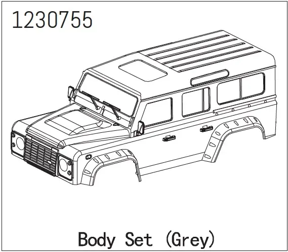 Hard Plastic Body Set (Grey) - Landi