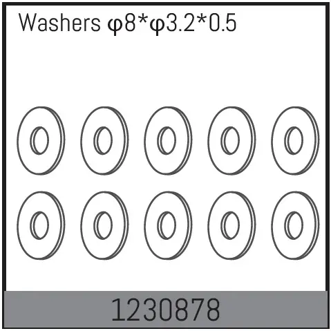 8*3.2*0.5 Washers (10)