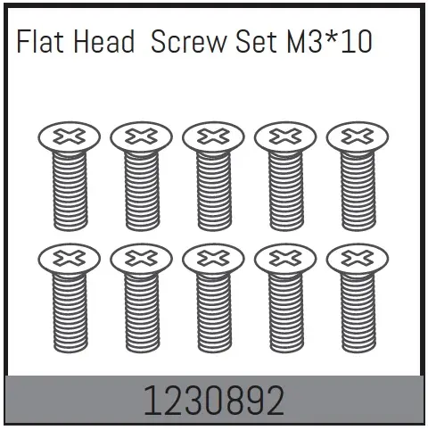 M3*10 Flat Head Screw Set (10)