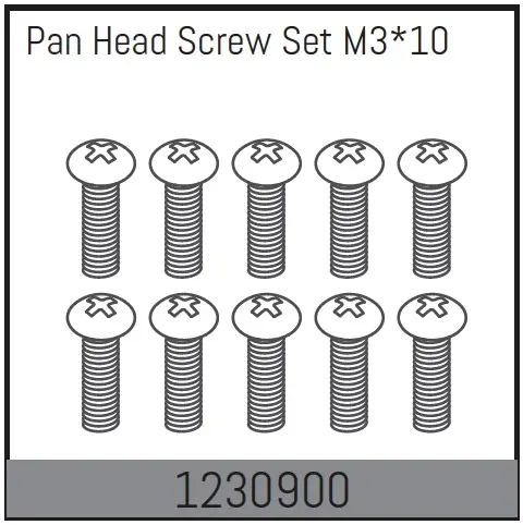 M3*10 Pan Head Screw Set (10)
