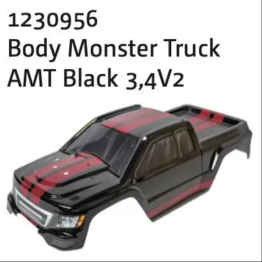 Monster Truck Body Black amt3.4-v2