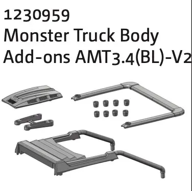 Monster Truck Body Add-Ons amt3.4(bl)-v2