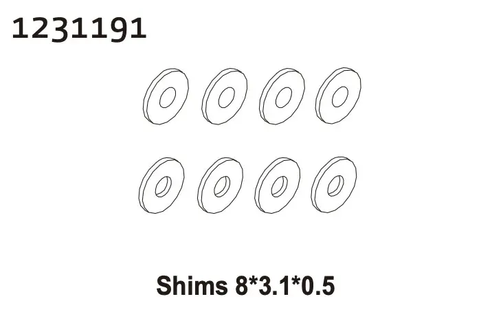 Shims 8*3.1*0.5 (6)