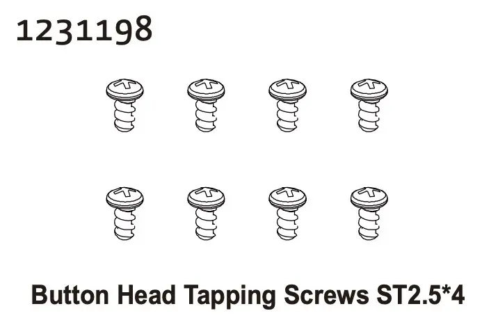 Button Head Tapping Screws st2.5*4 (8)