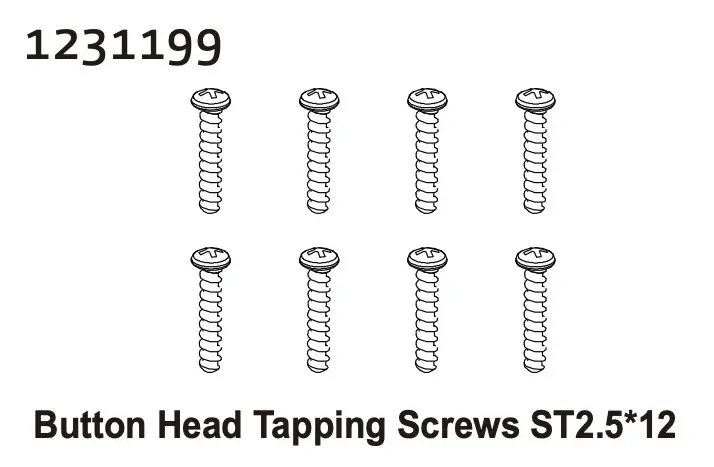 Button Head Tapping Screws st2.5*12 (8)
