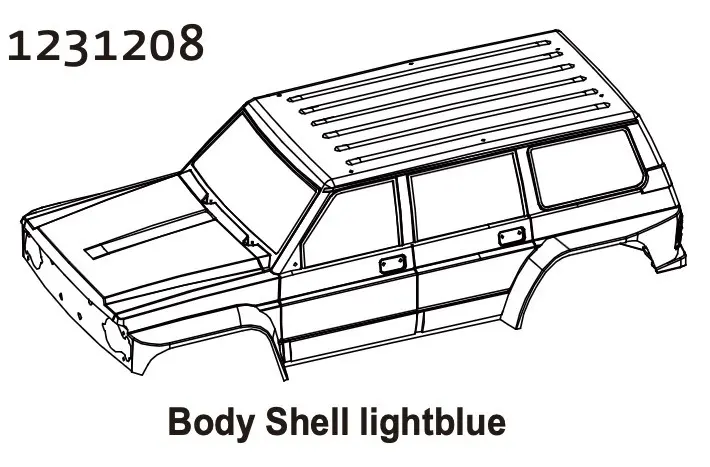 Body Shell Lightblue cr4.4 Patrol