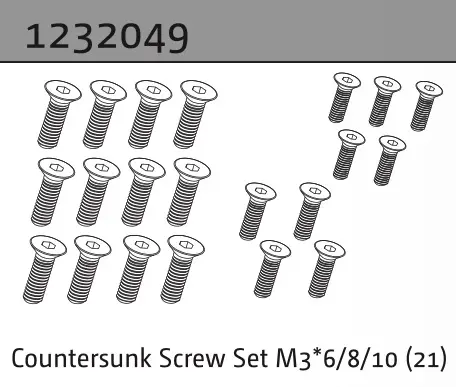 Countersunk Screw Set M3*6/8/10 (21)