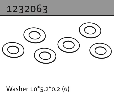 Washer 10*5.2*0.2 (6)