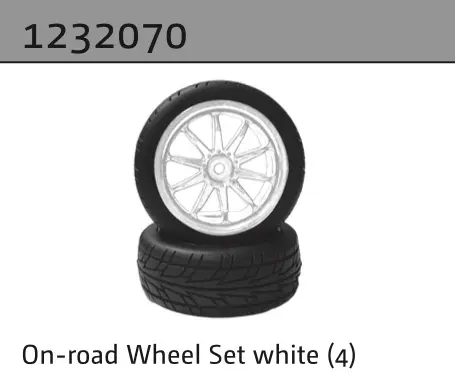 On-Road Wheel Set White (4)