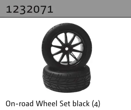 On-Road Wheel Set Black (4)