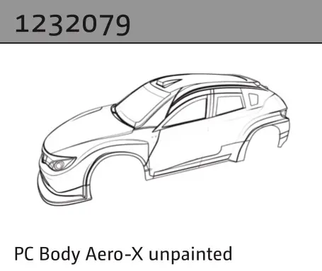 Pc Body Aero-X Unpainted (Without Sticker)