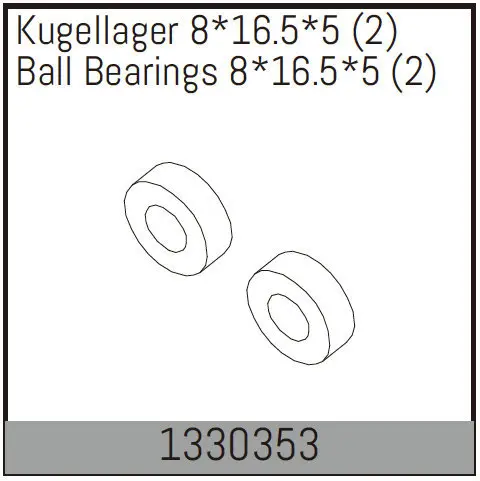 Ball Bearings 8*16.5*5 (2)
