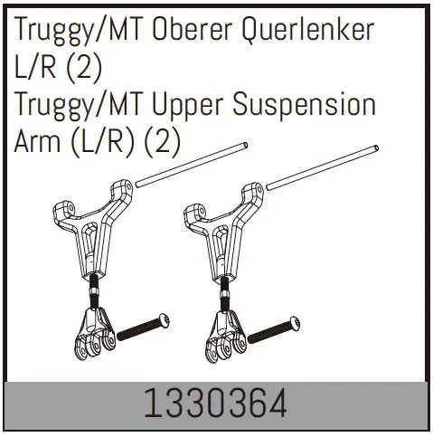 Truggy/Mt Upper Suspension Arm (L/R) (2)