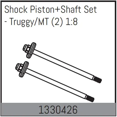 Shock Piston+shaft Set - Truggy/Mt (2) 1:8