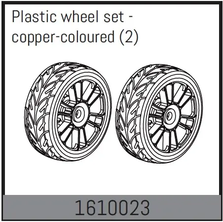 Plastic Wheel Set - Copper-Coloured (2)