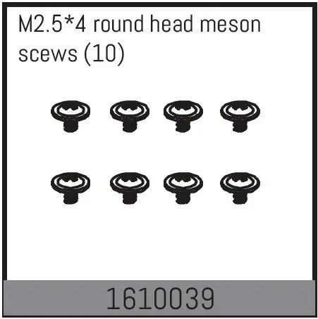 m2.5*4 Round Head Meson Scews (10)