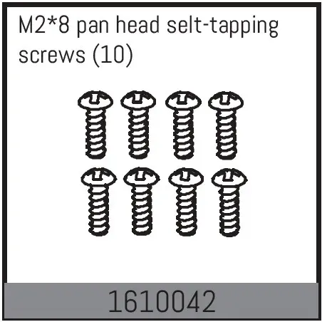 M2*8 Pan Head Selt-Tapping Screws (10)
