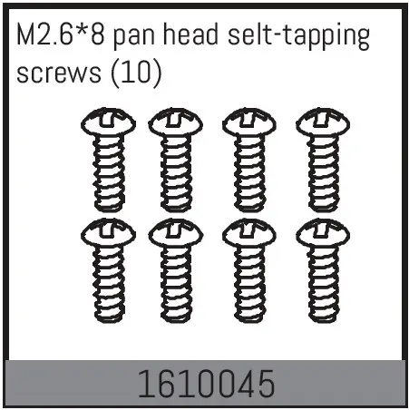 m2.6*8 Pan Head Selt-Tapping Screws (10)