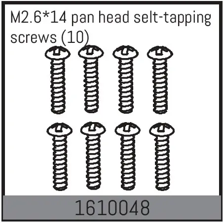 m2.6*14 Pan Head Selt-Tapping Screws (10)