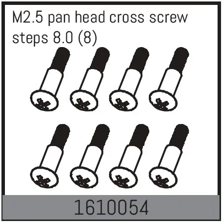 m2.5 Pan Head Cross Screw Steps 8.0 (8)