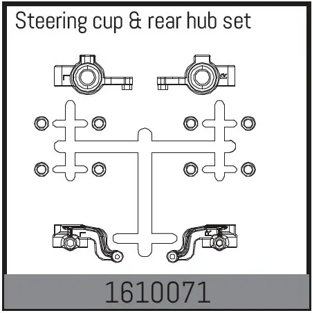 Steering Cup & Rear Hub Set