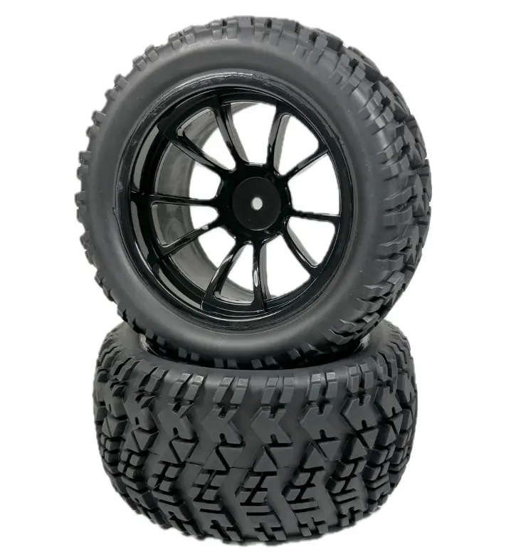 1:10 Truggy/Monster Truck Wheel Set Black (2)