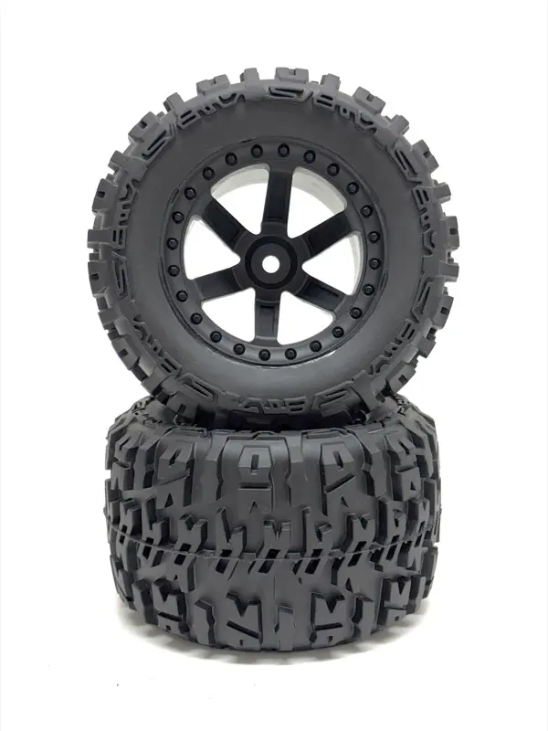 1:10 Monster Truck Wheel Set Black (2)