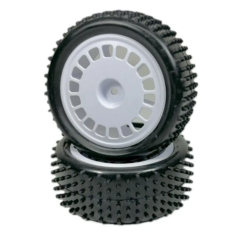 1:10 Buggy Wheel Set "Mini Pin" Front White (2)
