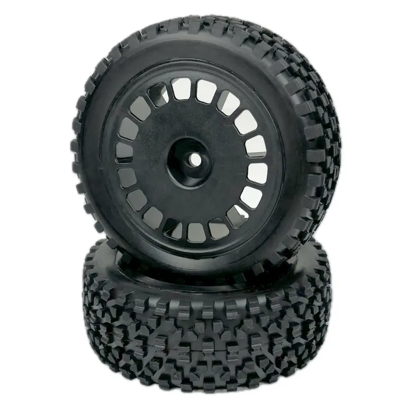 1:10 Buggy Wheel Set "Block" Front Black (2)