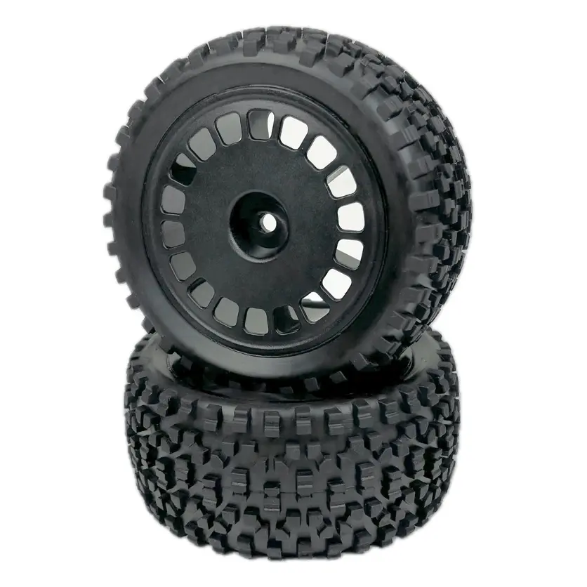 1:10 Buggy Wheel Set "Block" Rear Black (2)