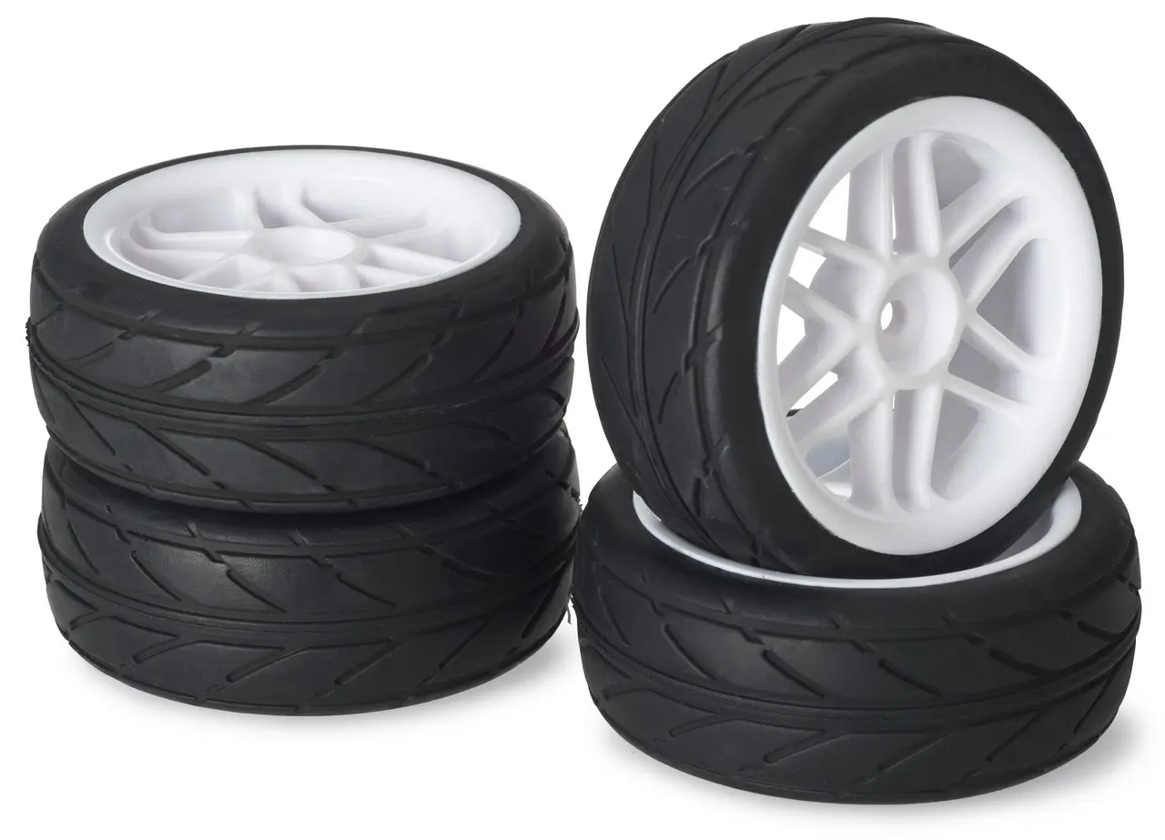 Wheel Set Onroad 6 Spoke / Profile White 1:10 (4 Pcs)
