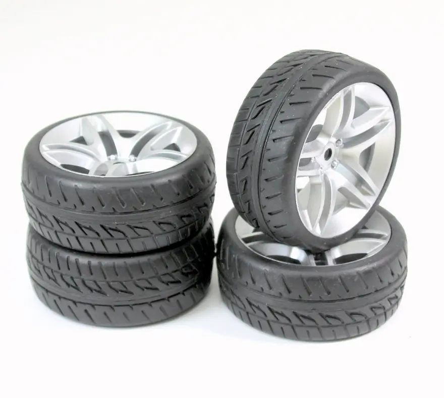 Wheel Set Onroad "10 Spoke / Profile" Silver 1:10 (4 Pcs)