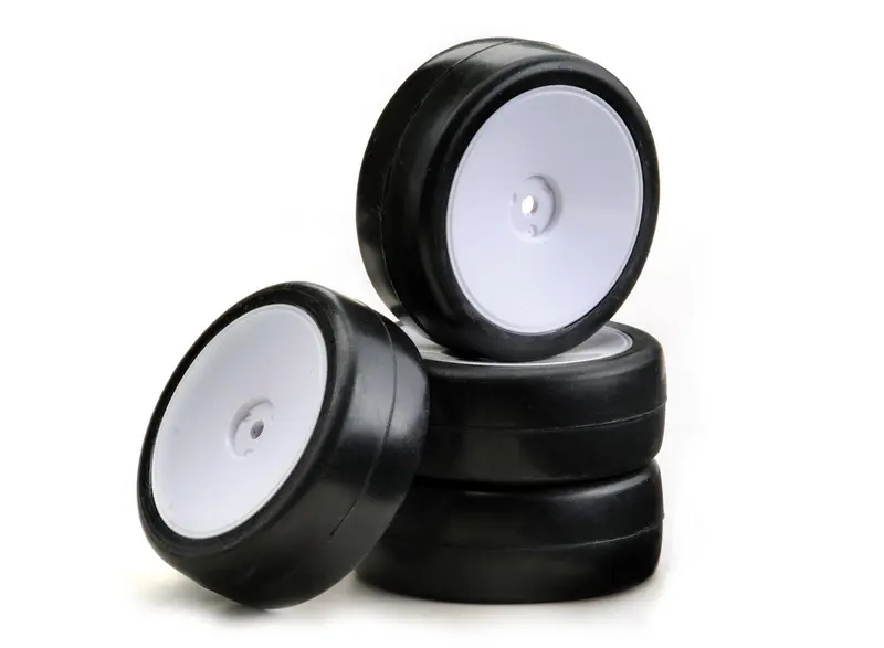 Wheel Set Onroad "Disc / Slick" White 1:10 (4)
