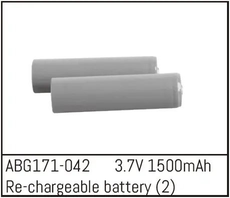 Re-Chargeable Batteries - 3.7v 1500mah (2)