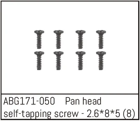 Pan Head Self-Tapping Screw m2.6*8*5 (8)