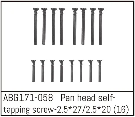 Pan Head Screw m2.5*27 (8) / m2.5*20 (8)