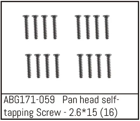Pan Head Screw m2.6*15 (16)