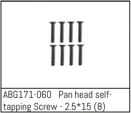 Pan Head Screw m2.5*15 (8)