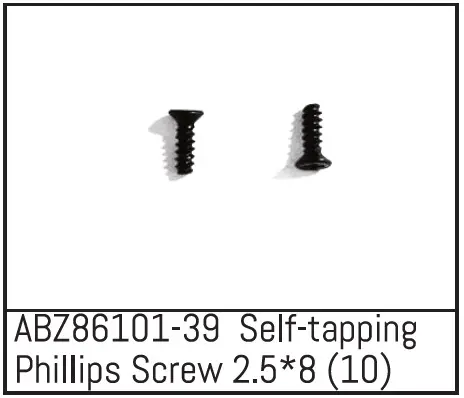 Self-Tapping Phillips Screw 2.5*8 - Mini Amt (10)