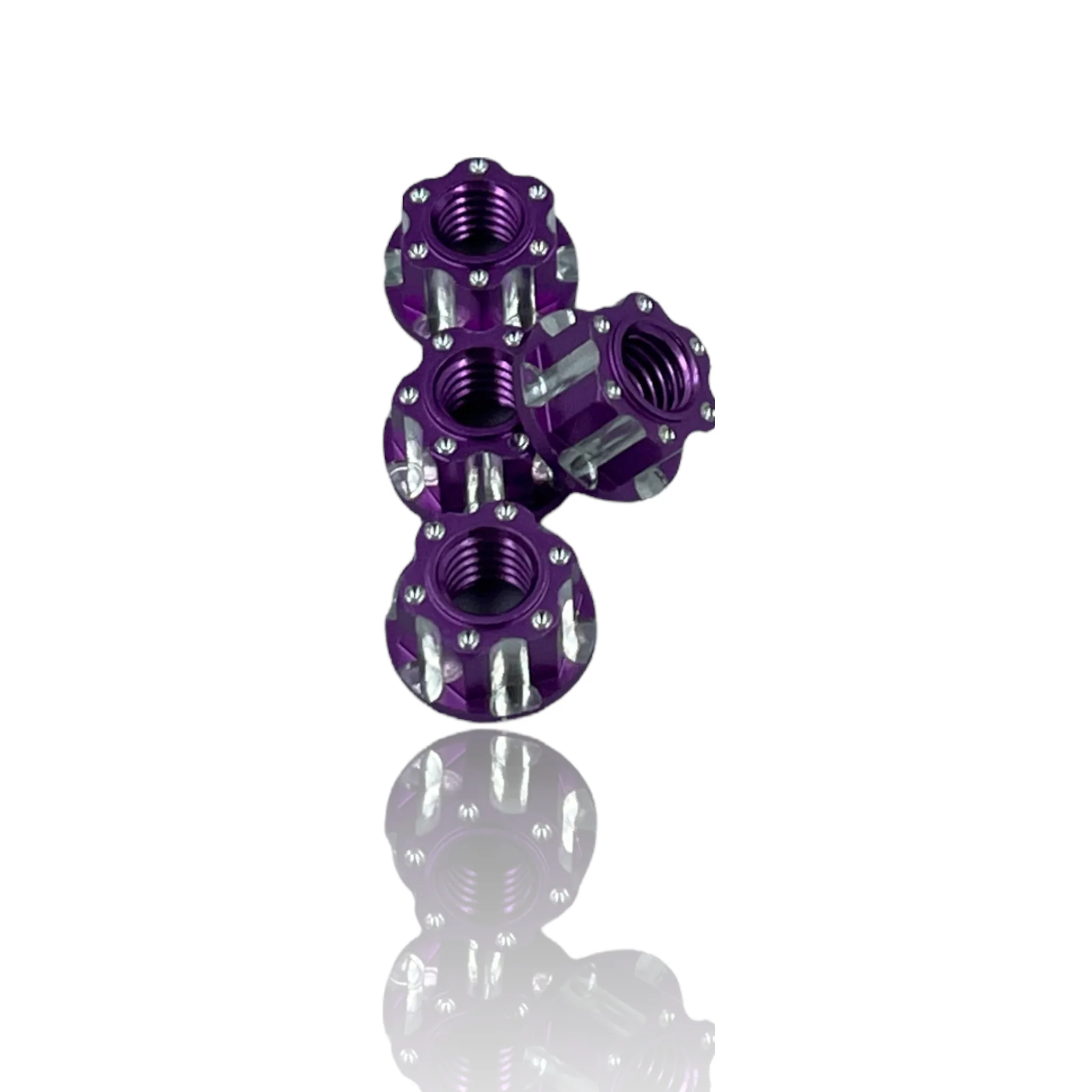 J&amp;T M4 Machined Aluminum Wheel Nuts (4pcs) – Multiple Colours
