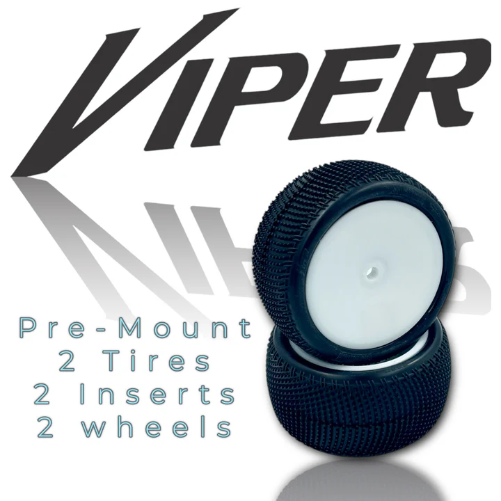 Pro-Motion Viper LP 2.2” Rear Carpet Tyre Pre-Mount
