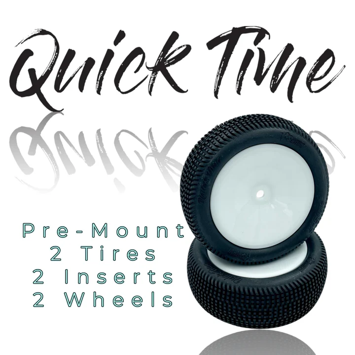 Pro-Motion  Quicktime 2wd 2.2” Front Tyres Pre-Mount White
