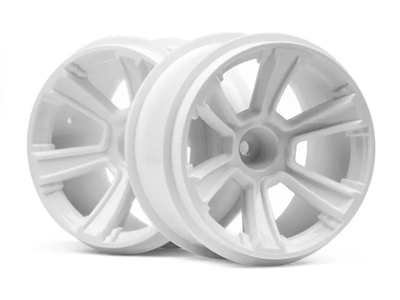 HPI Racing 6-Shot Mt Wheel (White/2Pcs)