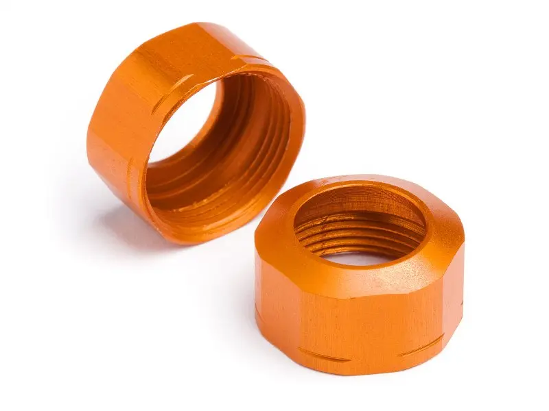 HPI Racing Shock Cap 12Xm13X0.8Mm (Orange/Grooved/2Pcs)