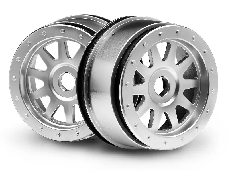 HPI Racing Tr-10 Glue-Lock Wheel Matte Chrome (120X60Mm/2Pcs)