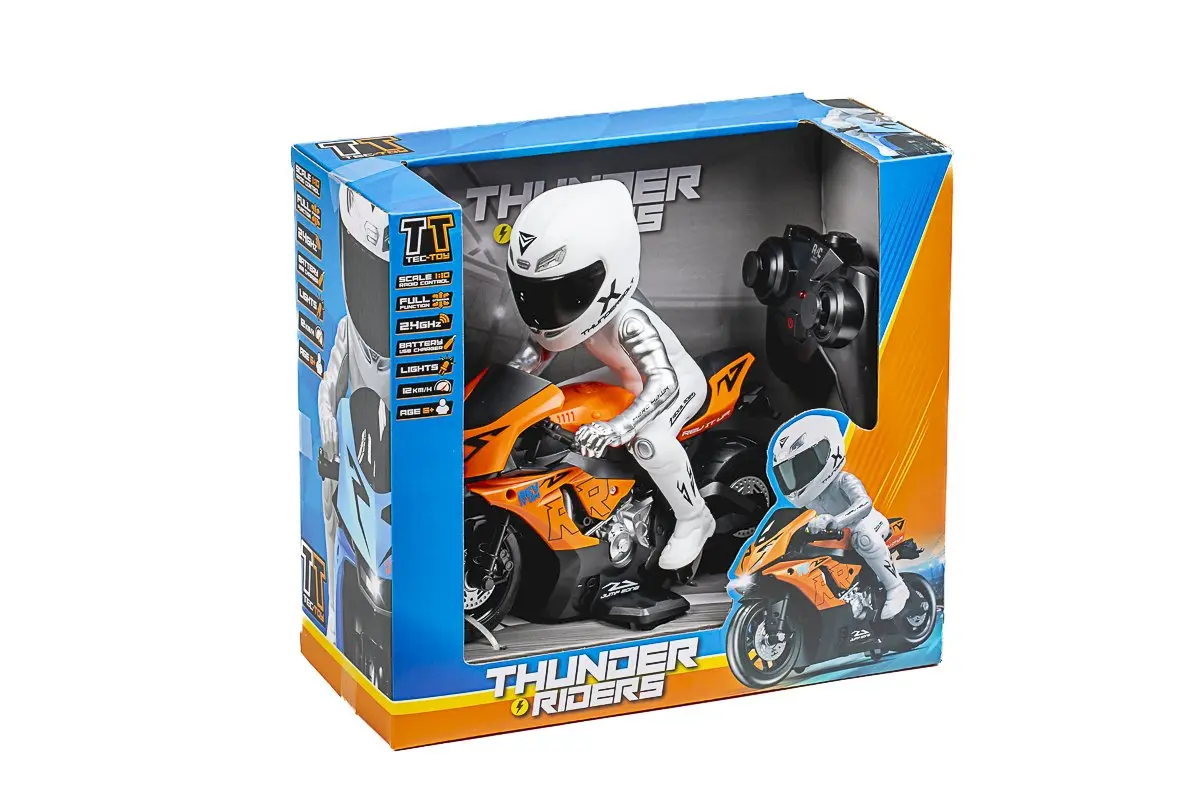 TEC-TOY Motorcycle T-R RC with Lights 1:10 2.4GHz 3.7V - Orange