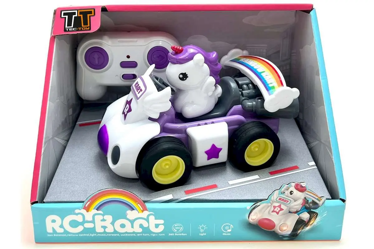 TEC-TOY Unicorn RC Kart with Lights and Sound 2.4GHz