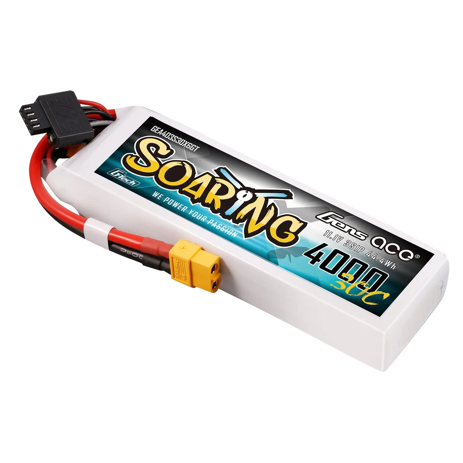 Gens Ace Soaring LiPo 3S 11.1V 4000mAh 30C (XT60) 136x42.5x22.5mm 290g G-Tech