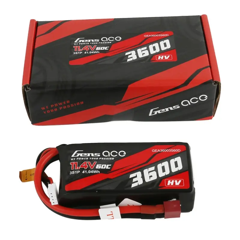 Gens Ace Bashing Crawler LiPo 3S 11.4V 3600mAh 60C (Deans) 89x42x26mm 218g