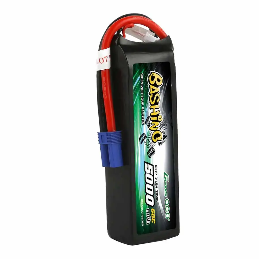 Gens Ace Bashing LiPo 4S 14.8V 5000mAh 60C 136x42x34mm 440g Soft G-Tech